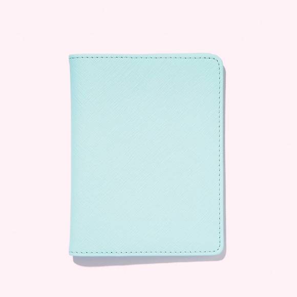 NEW STONEY CLOVER LANE textured passport case in sky - Picture 1 of 2